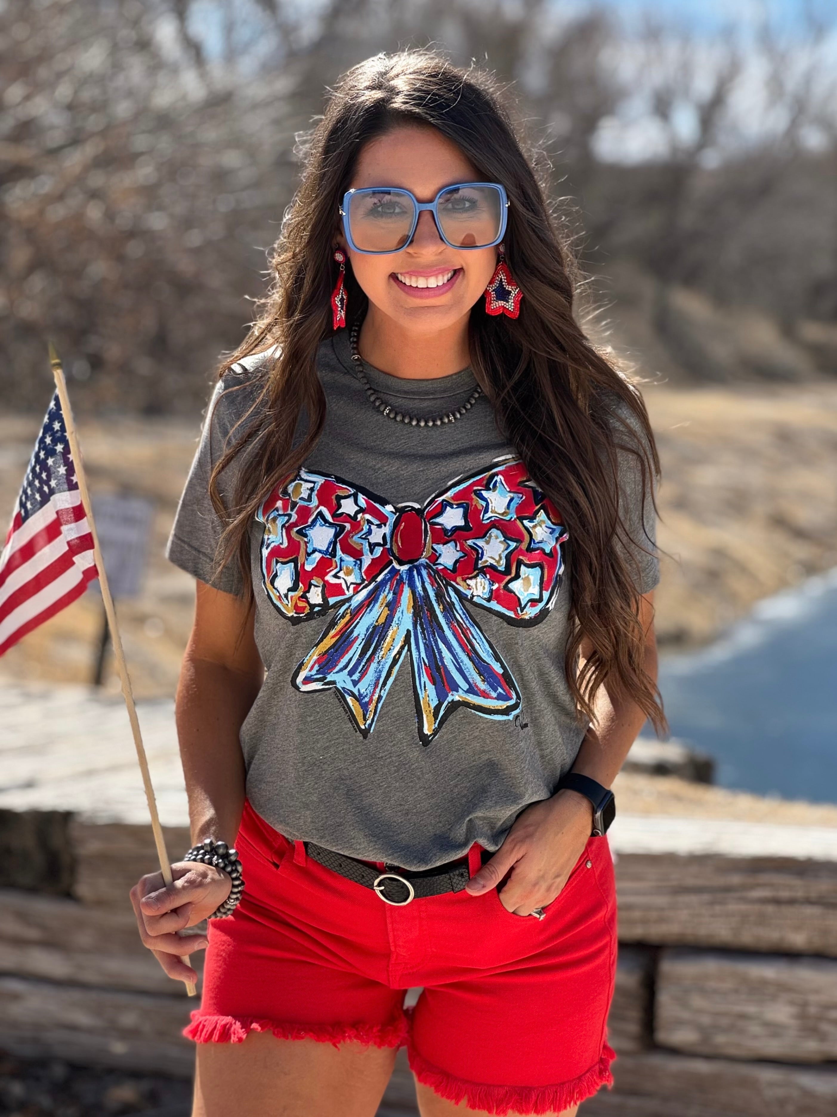 Callie Ann Stelter Patriotic Bow Tee