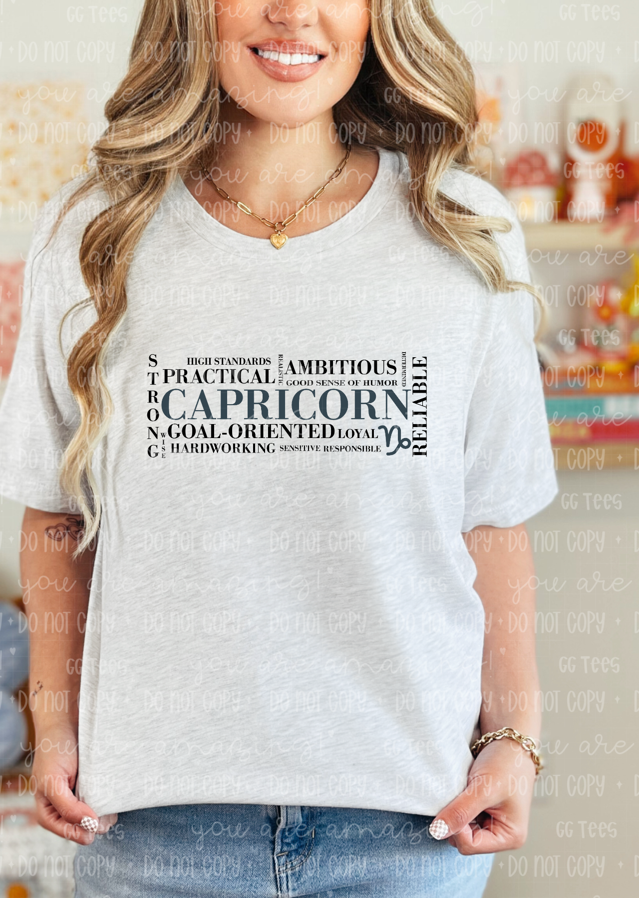 Capricorn Zodiac Tee – Strong, Ambitious, Reliable