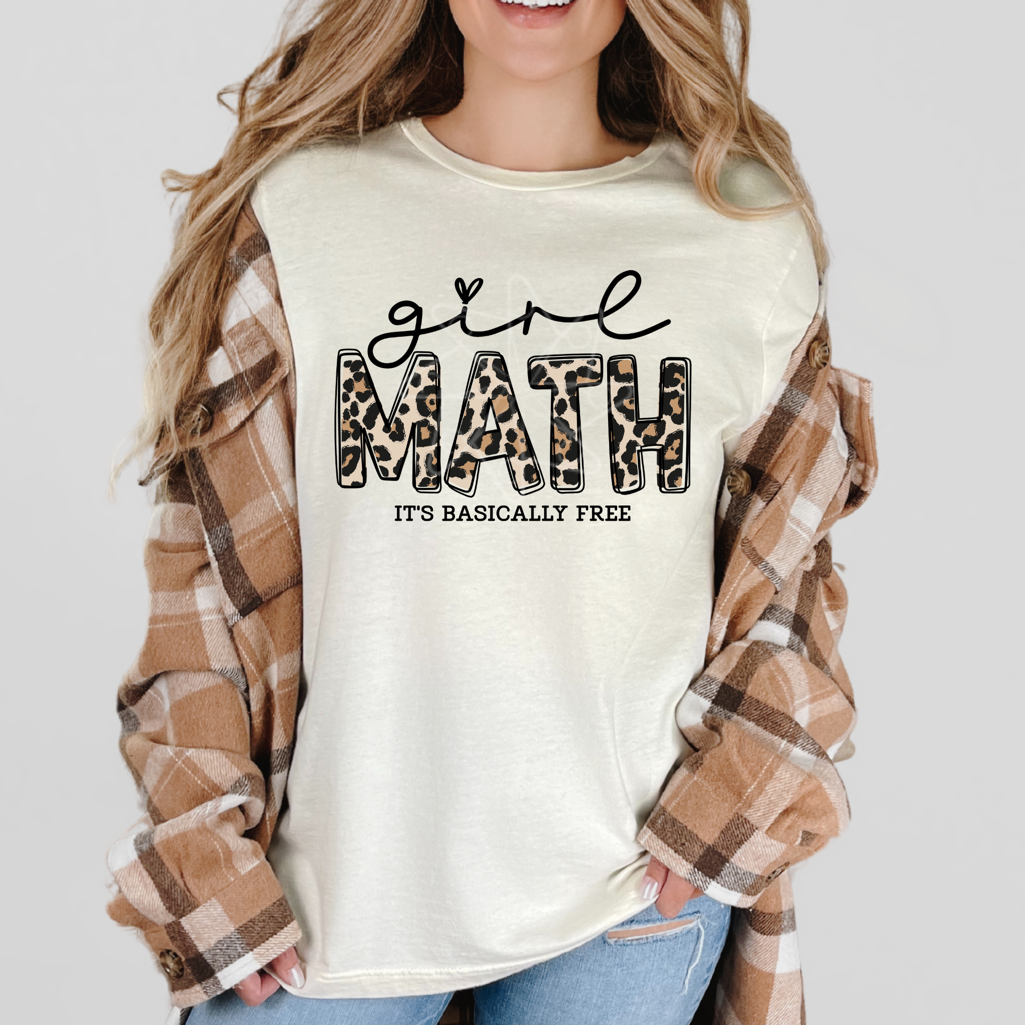 Girl Math Leopard Tee