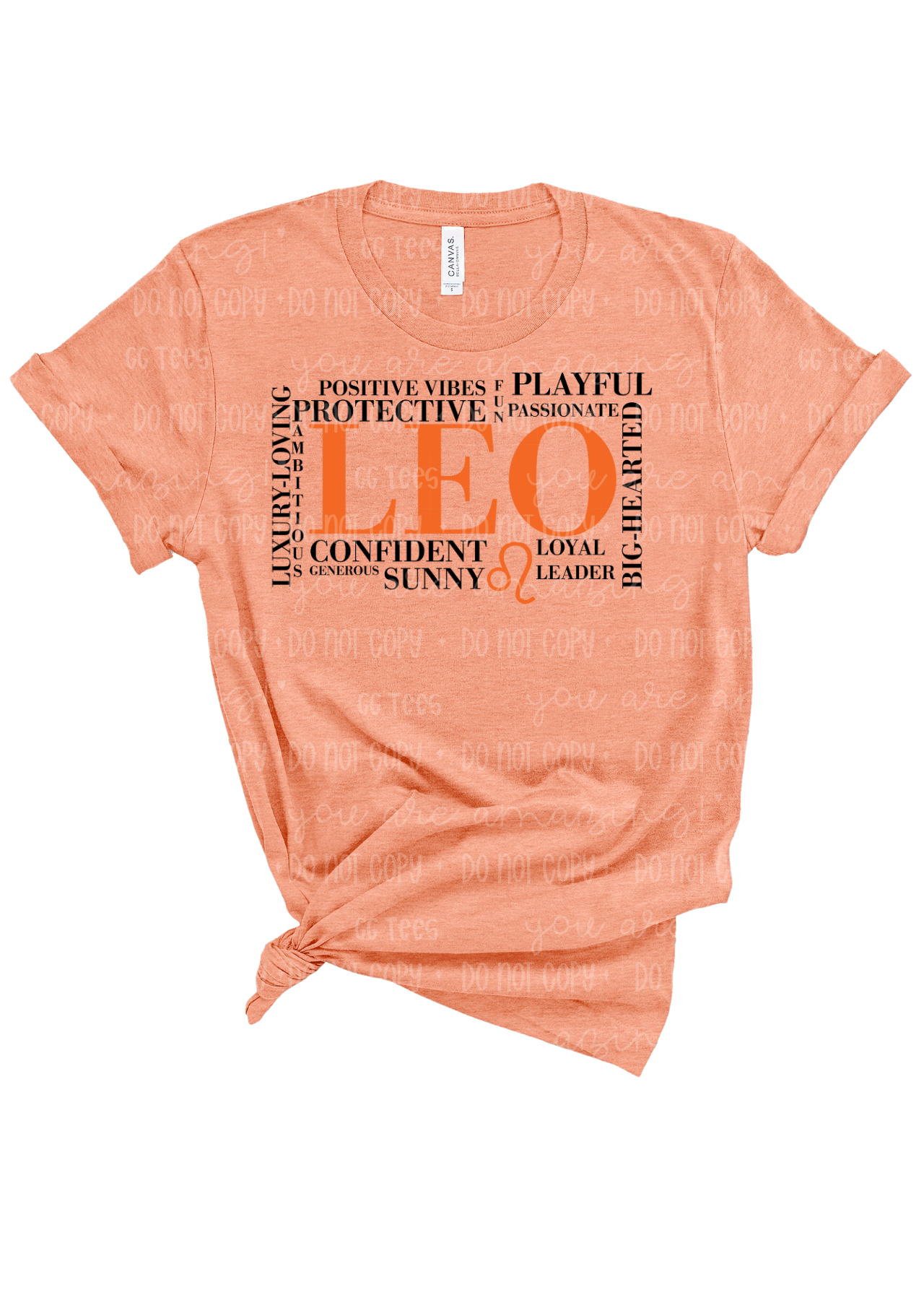 Leo Zodiac Tee Playful, Confident, Loyal