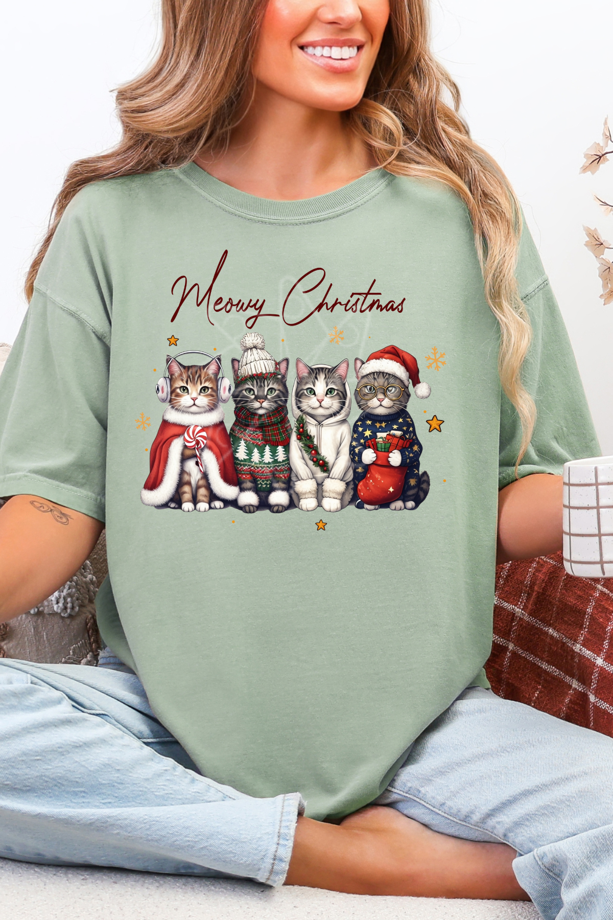 Meowy Christmas Tee
