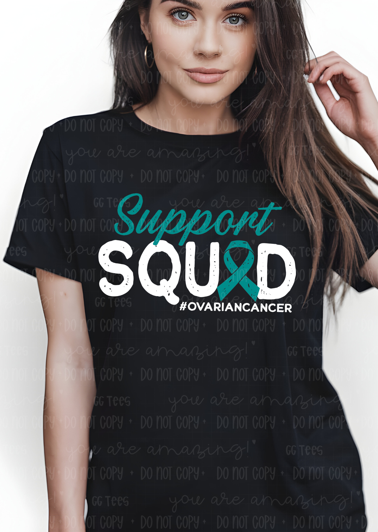 Support Squad Ovarian Cancer Awareness Tee