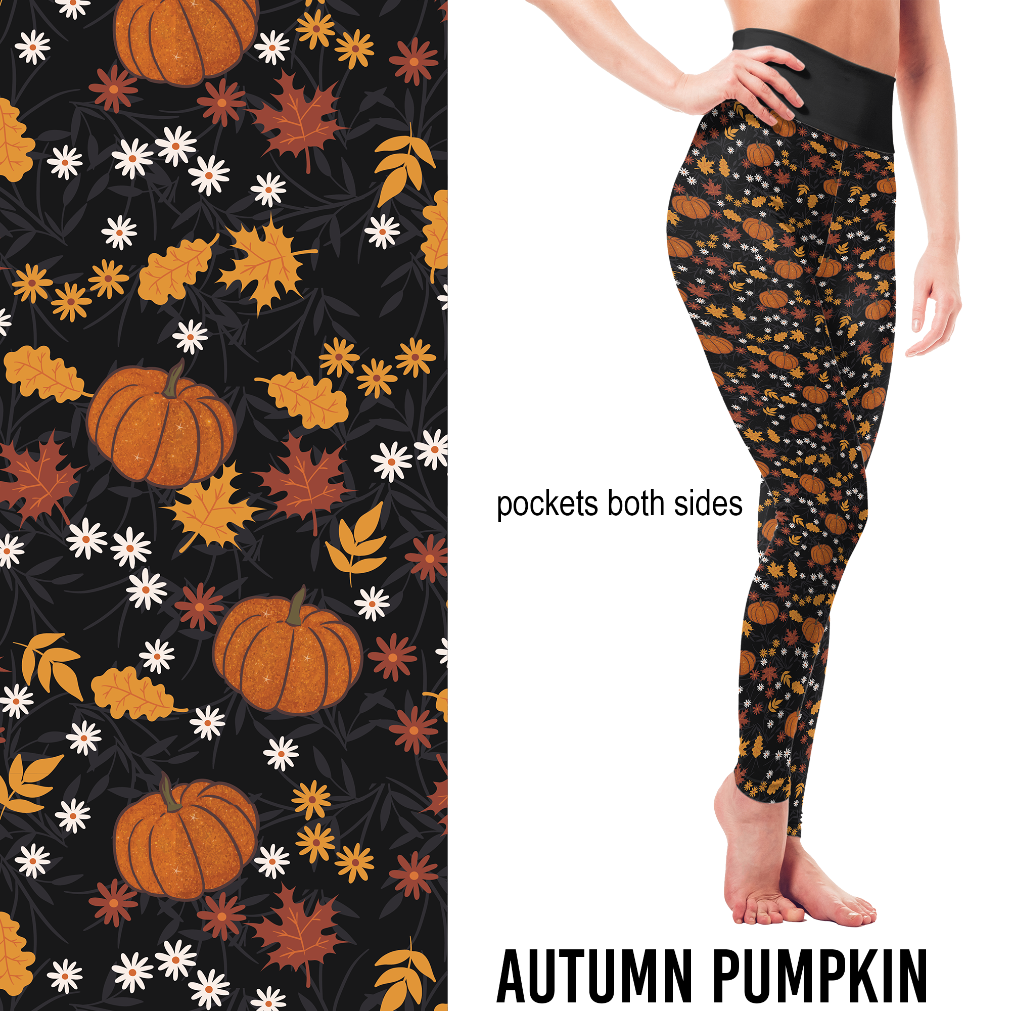 Autumn Pumpkin – Fall Leggings with Pockets -  Pre-Order