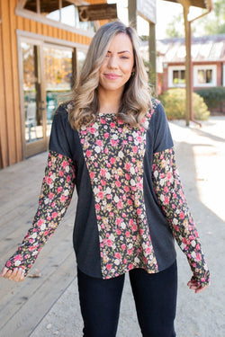 Flower Gazing Long Sleeve Top