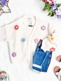 Flower Cardigan - Ivory