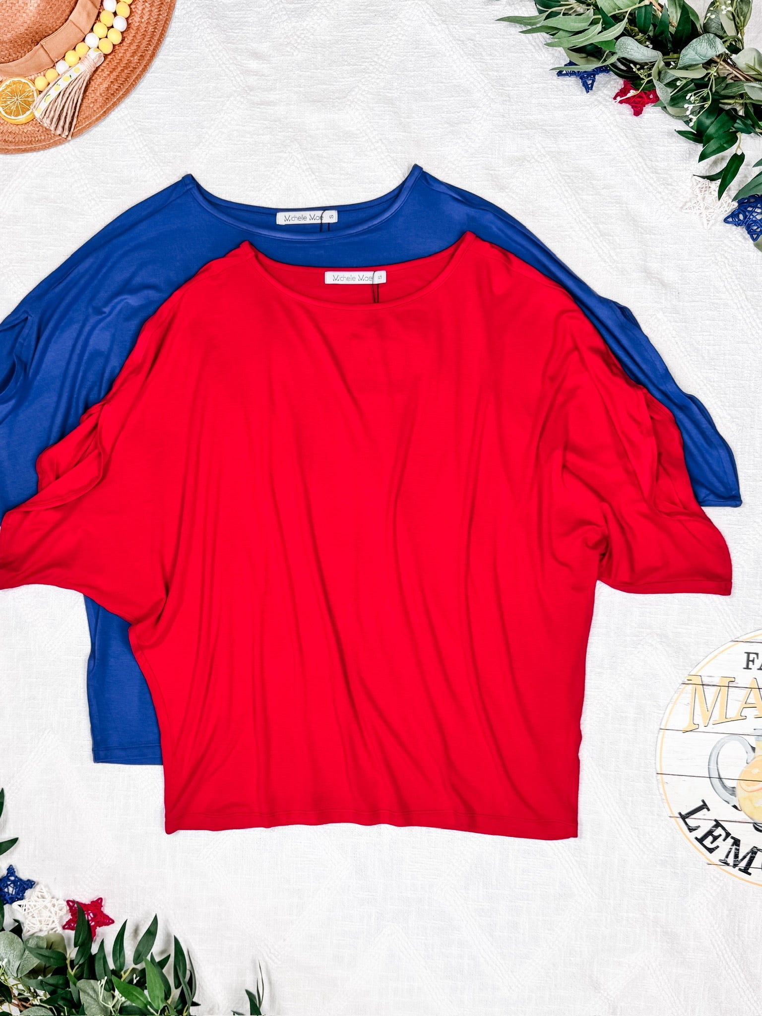 Darcy Dolman Top - Red