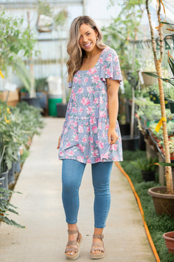 Floral Belle Tiered Swing Dress