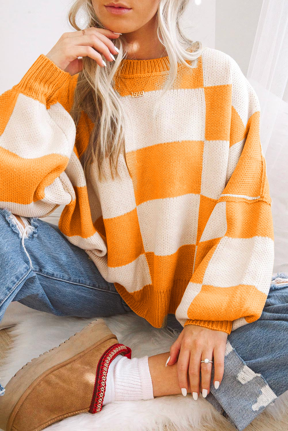 Checkered Sweater *multiple colors* WTW