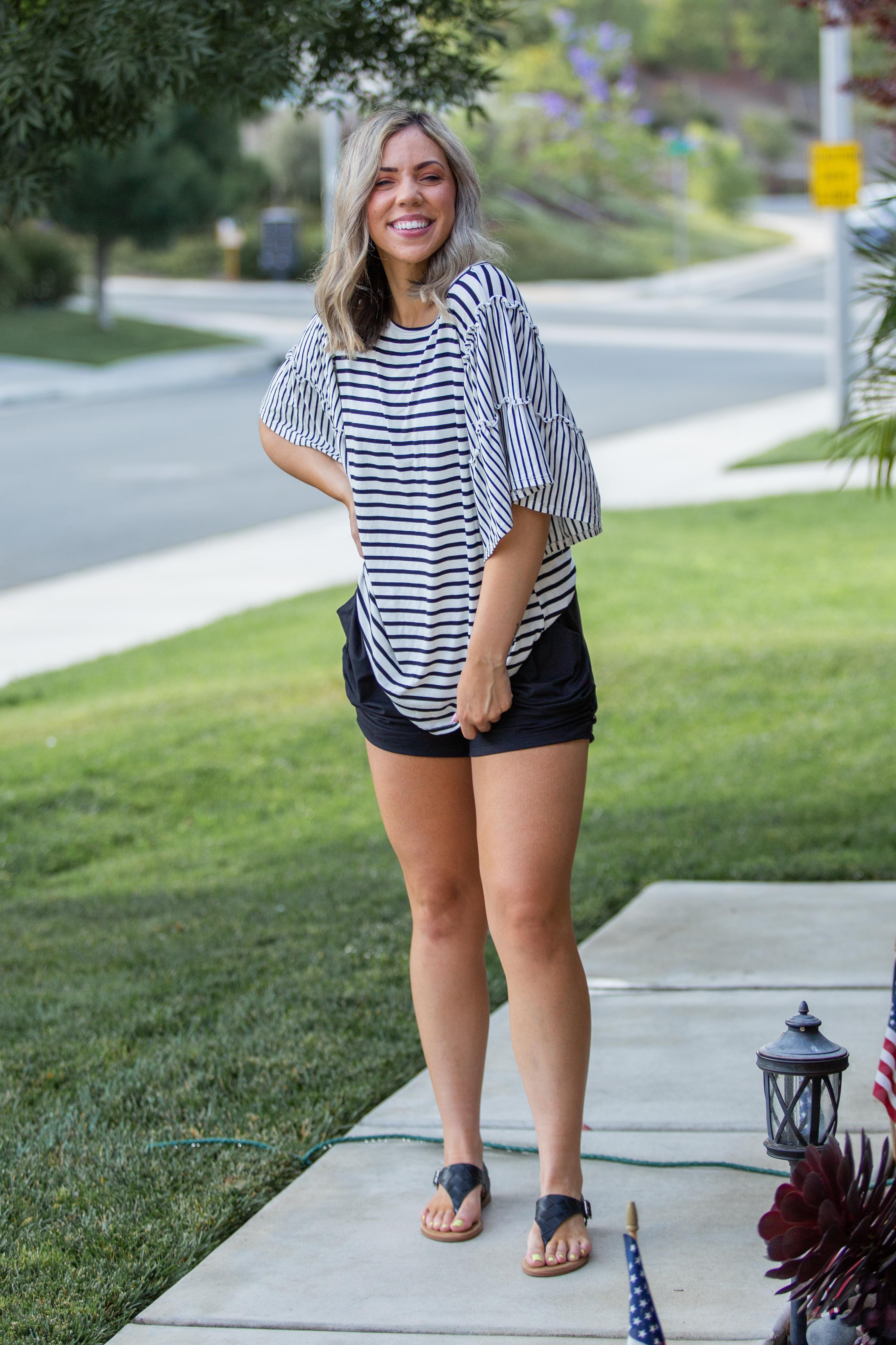 Fly Away With Me Ruffle Sleeve Top