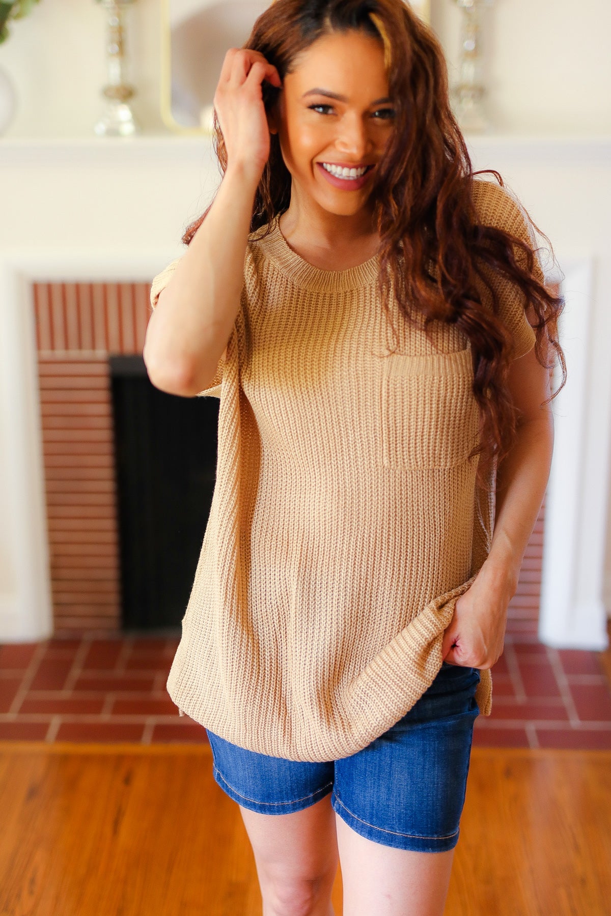 Best In Bold Taupe Dolman Ribbed Knit Sweater Top (Copy)