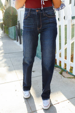 Judy Blue Midnight Horizon Mid Rise Straight Leg Denim Jeans