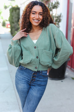 Weekend Ready Lime Green Boyfriend Button Down Cropped Jacket