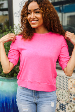 Pretty In Pink Mock Neck With Back Ribbon Bow Tie Sweater Top (Copy)