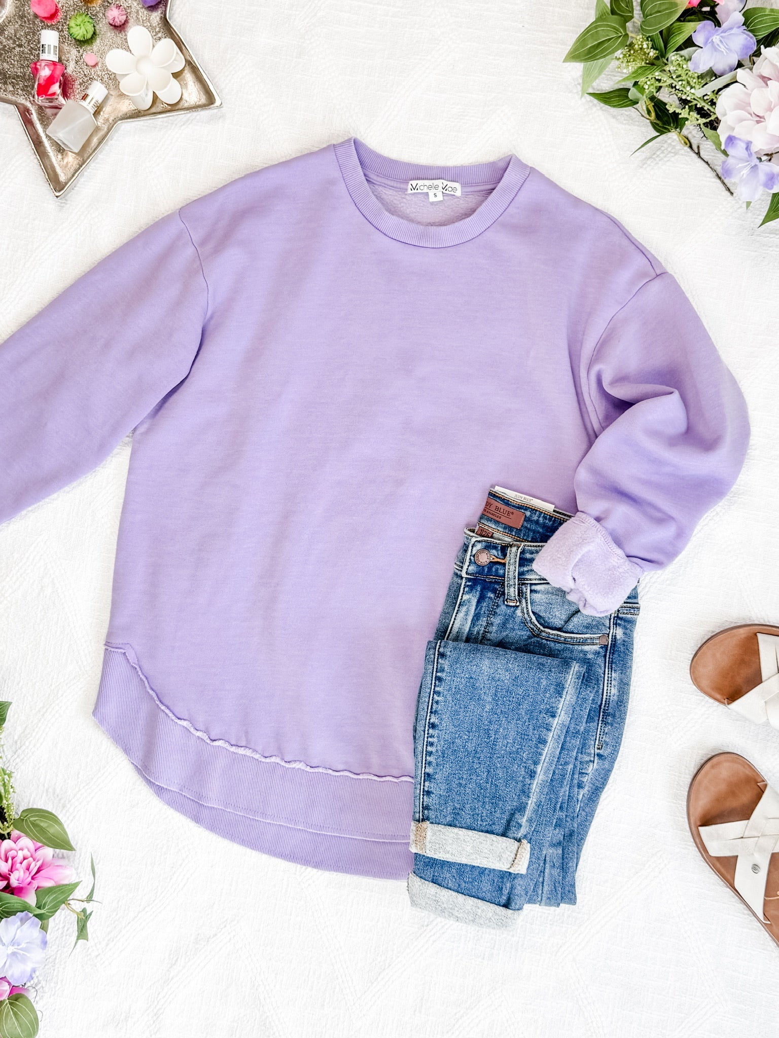 Vintage Wash Pullover - Lavender