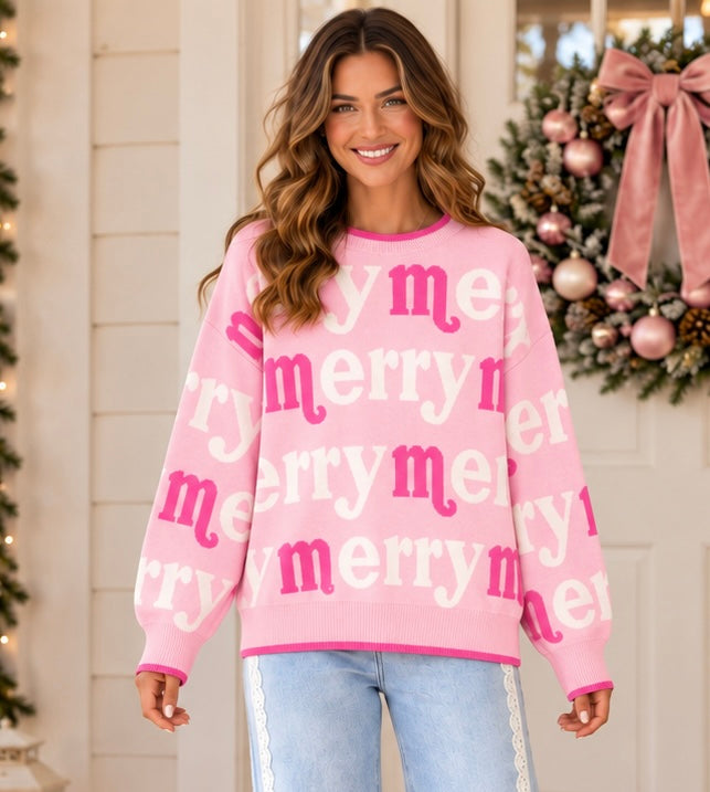 Pink Merry Knit Sweater WTW