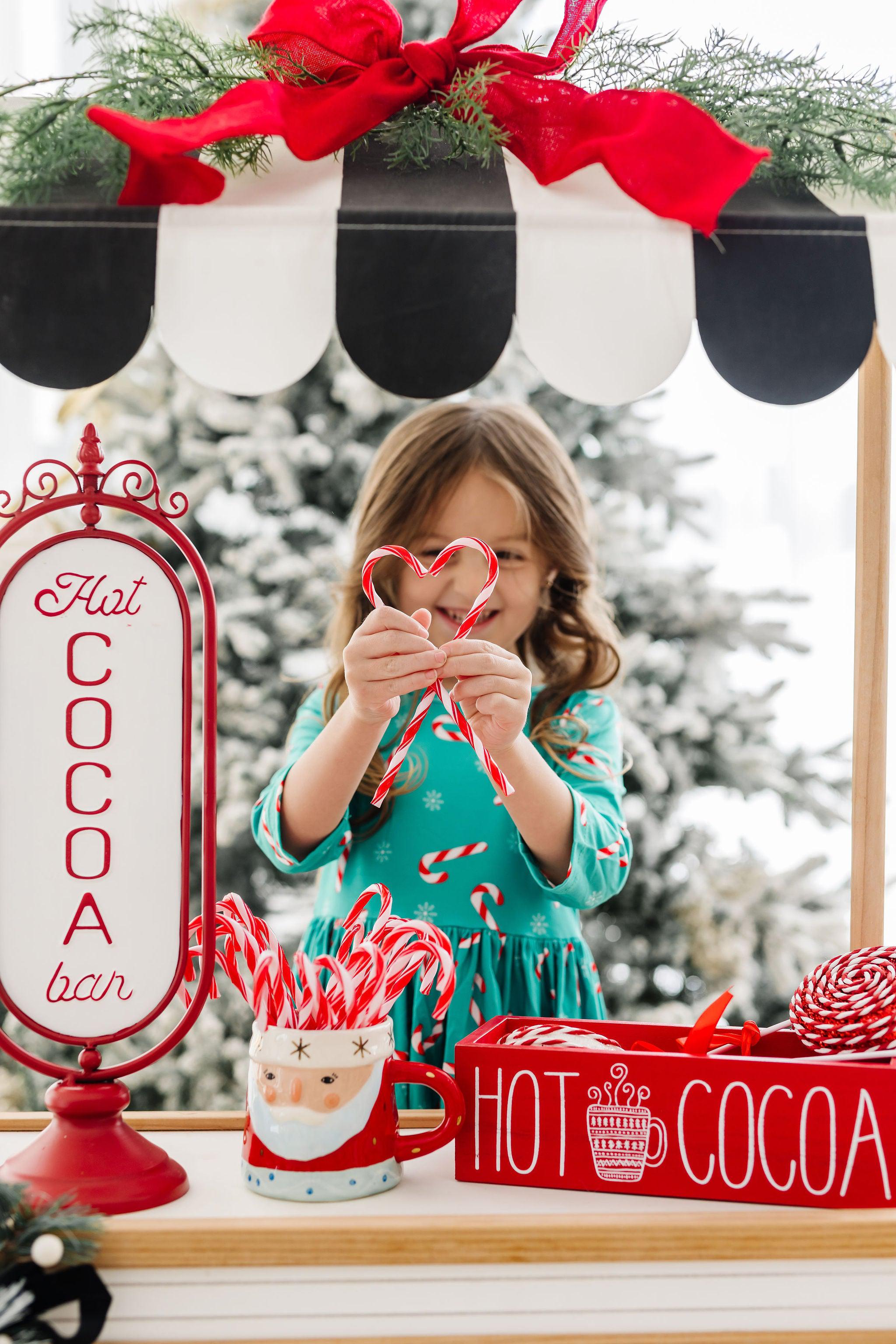 Christmas Candy 3/4 Sleeve Pocket Twirl Dress