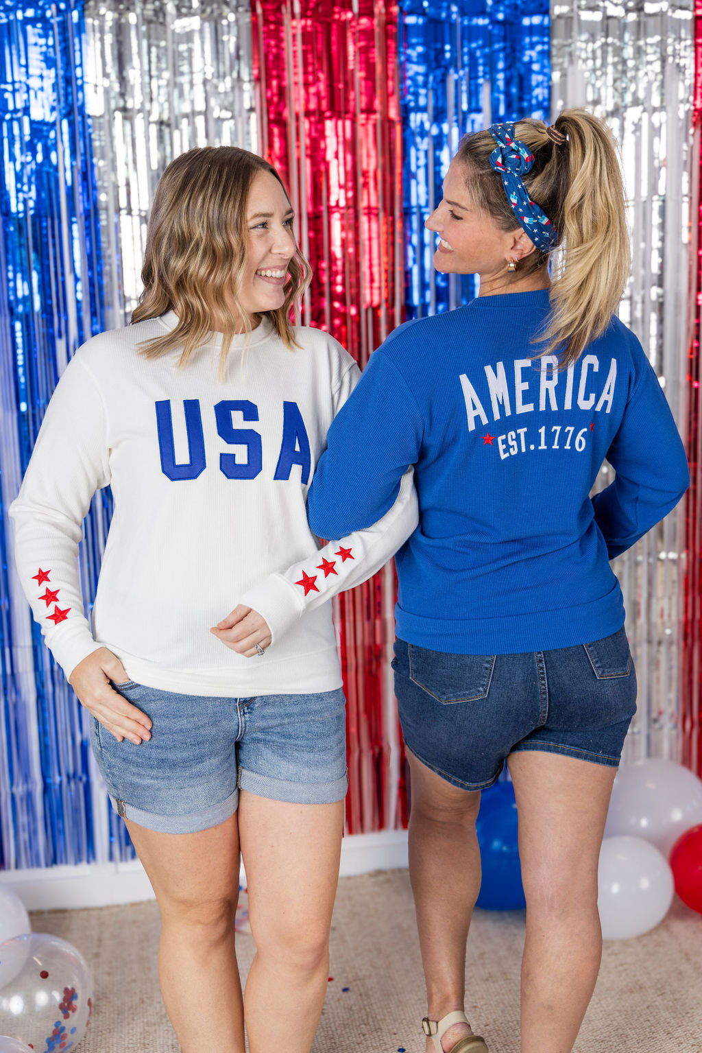 USA Pullover - White