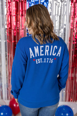 America Pullover - Blue