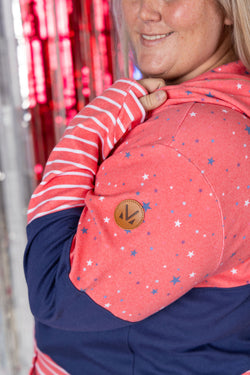 Colorblock Fullzip - Liberty Stars, Navy, and Stripes Trio