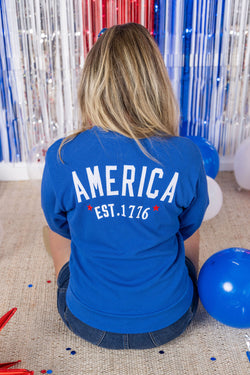 America Pullover - Blue