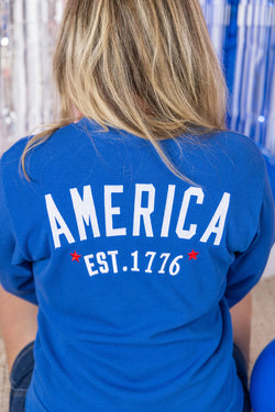 America Pullover - Blue