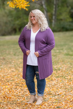 Classic Cardigan - Purple