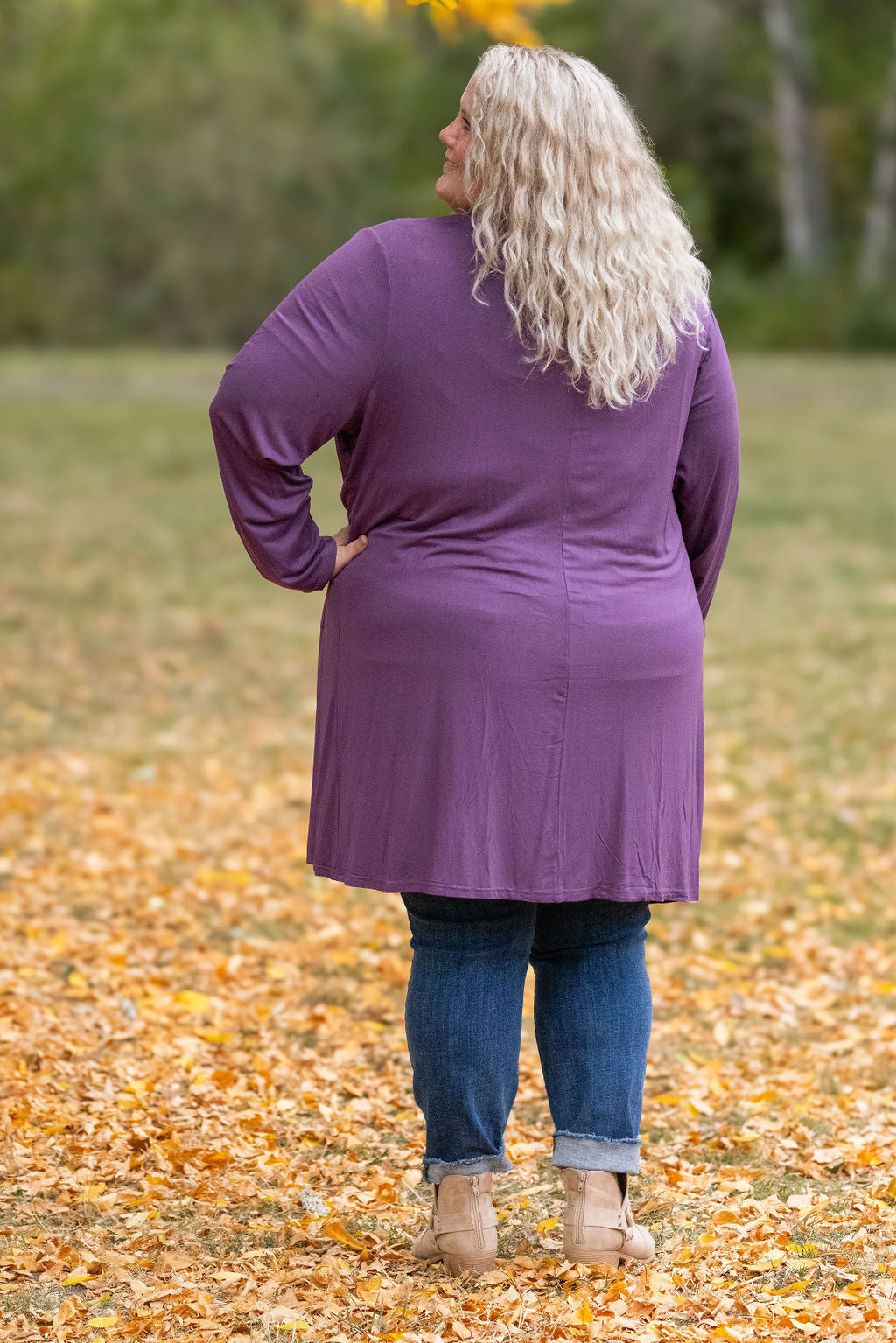 Classic Cardigan - Purple