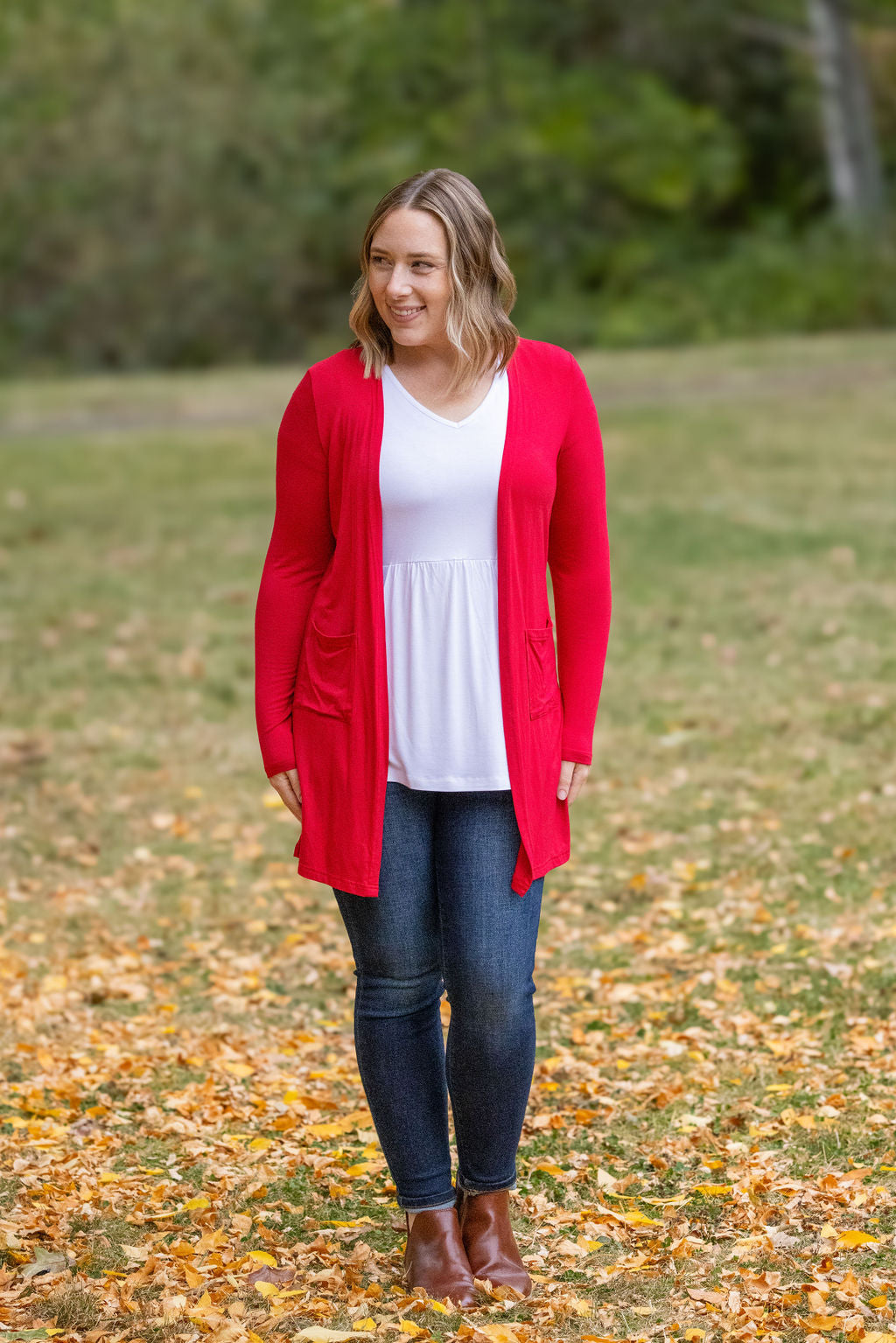 Classic Cardigan - Red