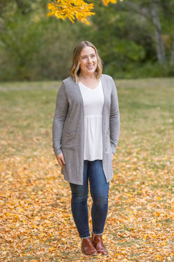 Classic Cardigan - Light Grey