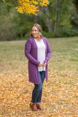 Classic Cardigan - Purple