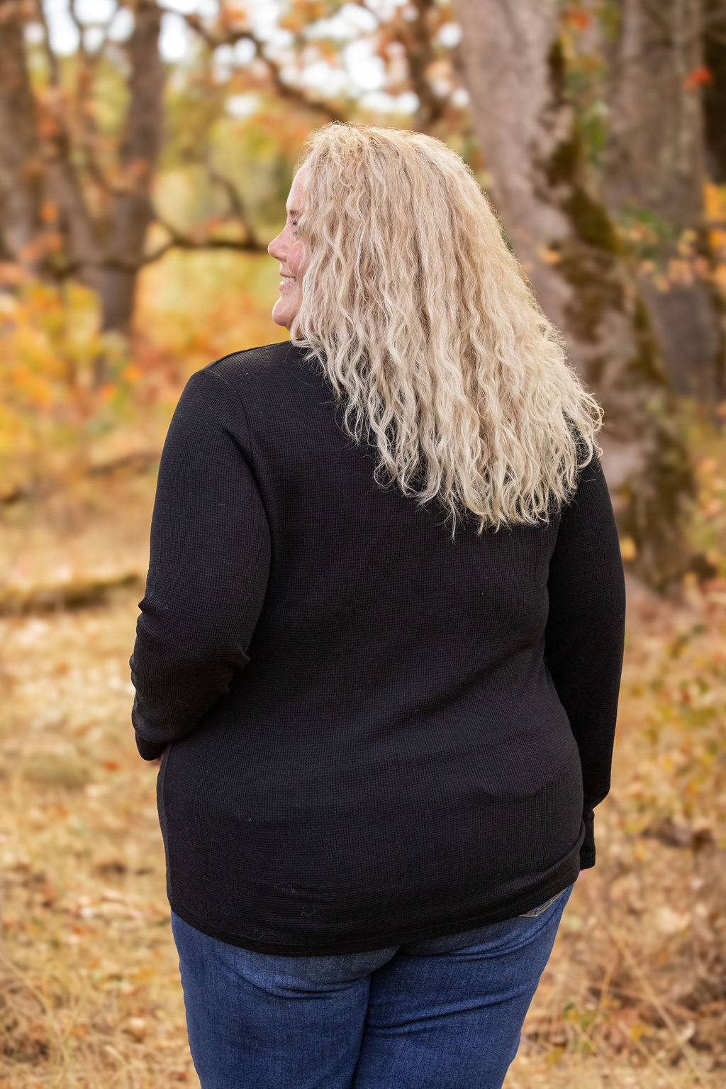 Harper Long Sleeve Henley - Black | Women's Cozy Shirt