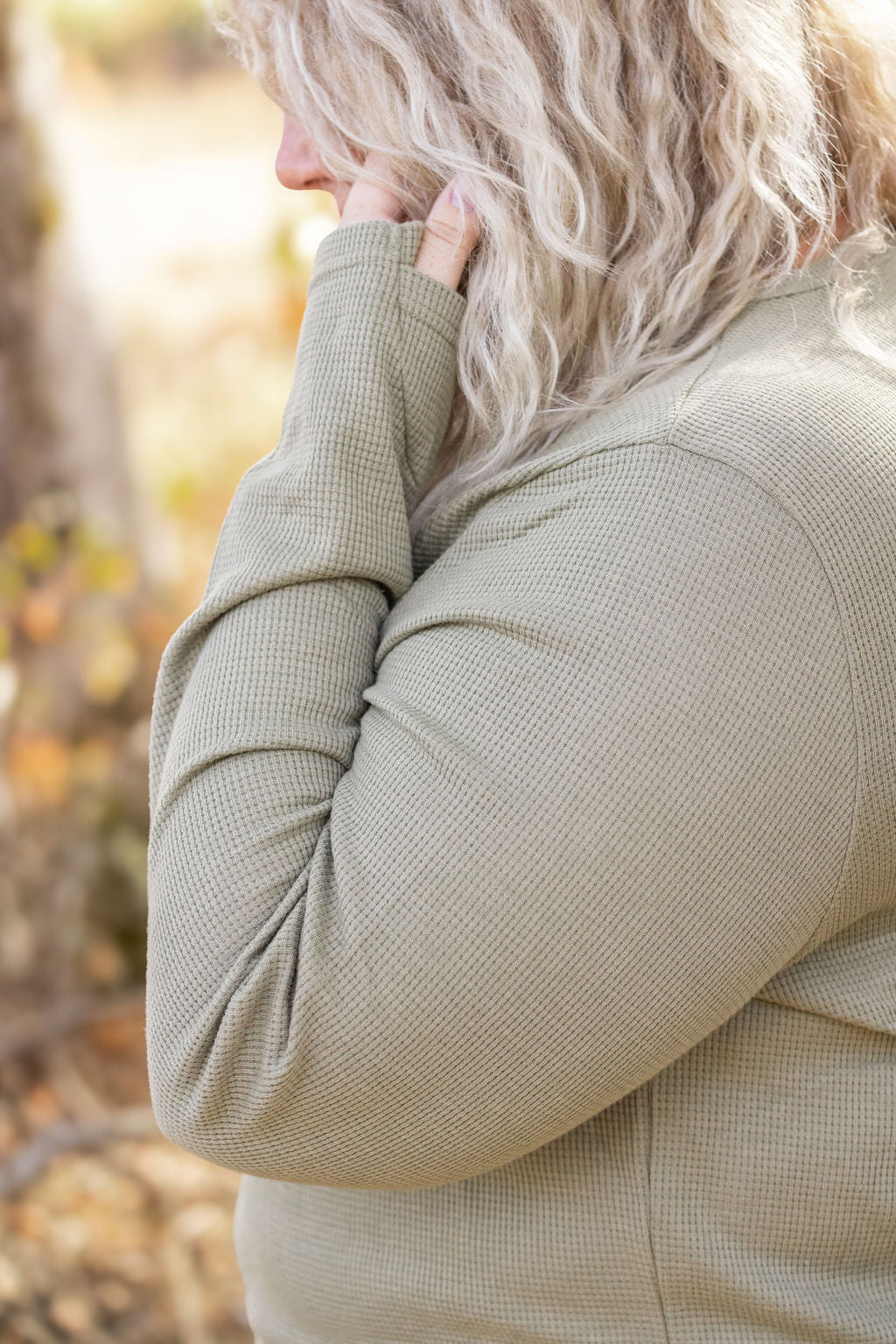 Harper Long Sleeve Henley - Olive | Women's Cozy Shirt