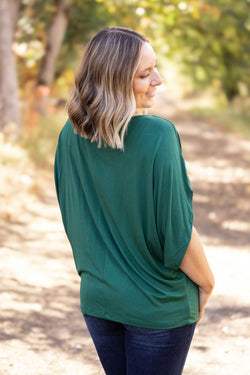 Darcy Dolman Top - Forest Green | Women's Flowy Top