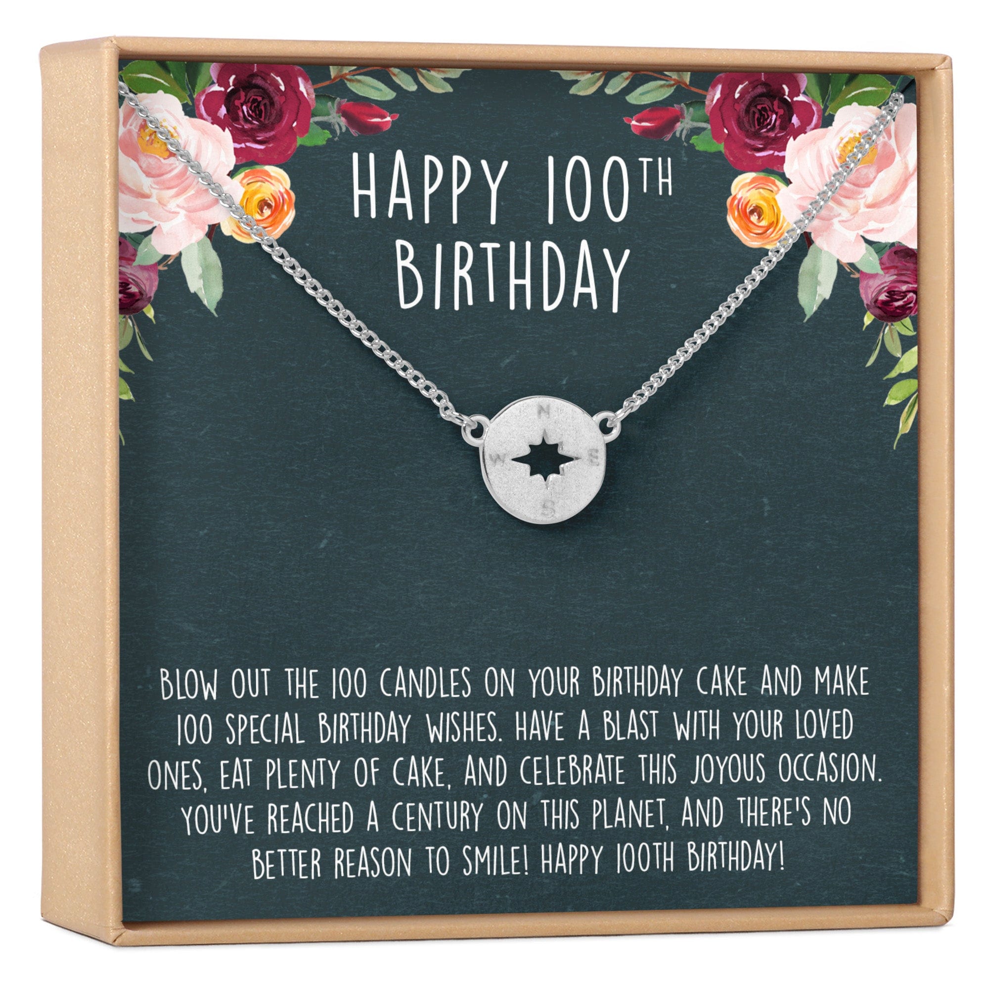 100th Birthday Necklace, Multiple Styles
