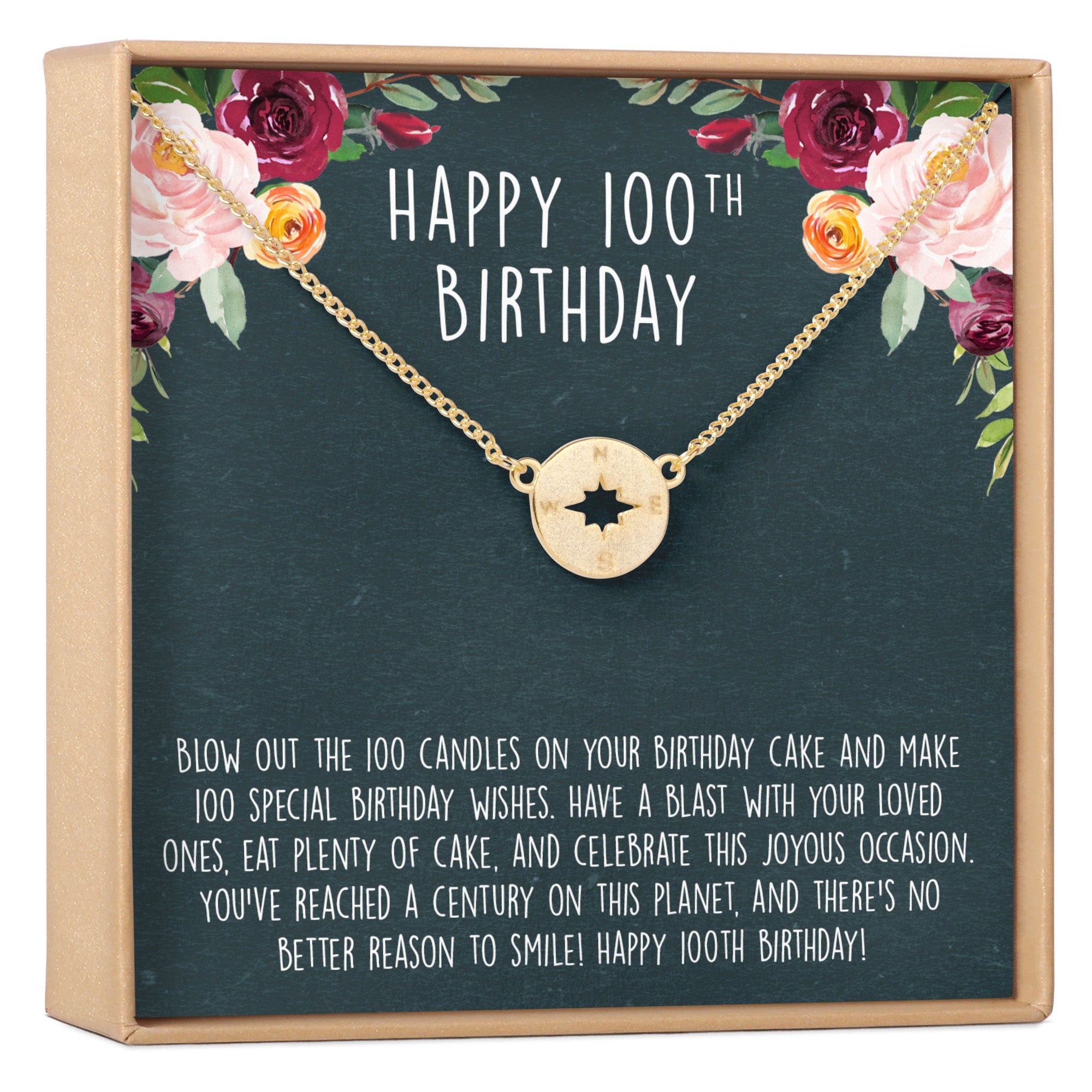 100th Birthday Necklace, Multiple Styles