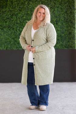 Colbie Ribbed Cardigan - Pistachio