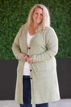 Colbie Ribbed Cardigan - Pistachio