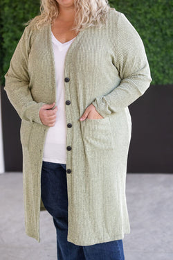 Colbie Ribbed Cardigan - Pistachio