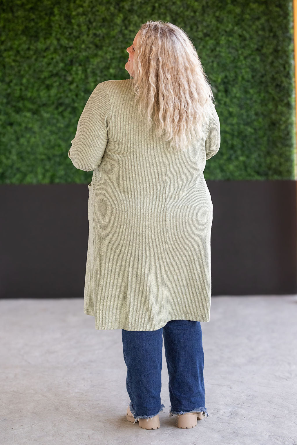 Colbie Ribbed Cardigan - Pistachio