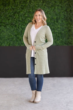 Colbie Ribbed Cardigan - Pistachio