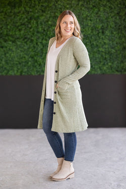 Colbie Ribbed Cardigan - Pistachio