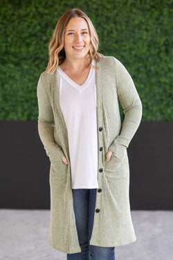 Colbie Ribbed Cardigan - Pistachio