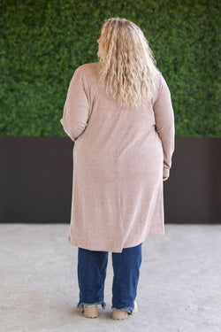 Colbie Ribbed Cardigan - Neutral Pink