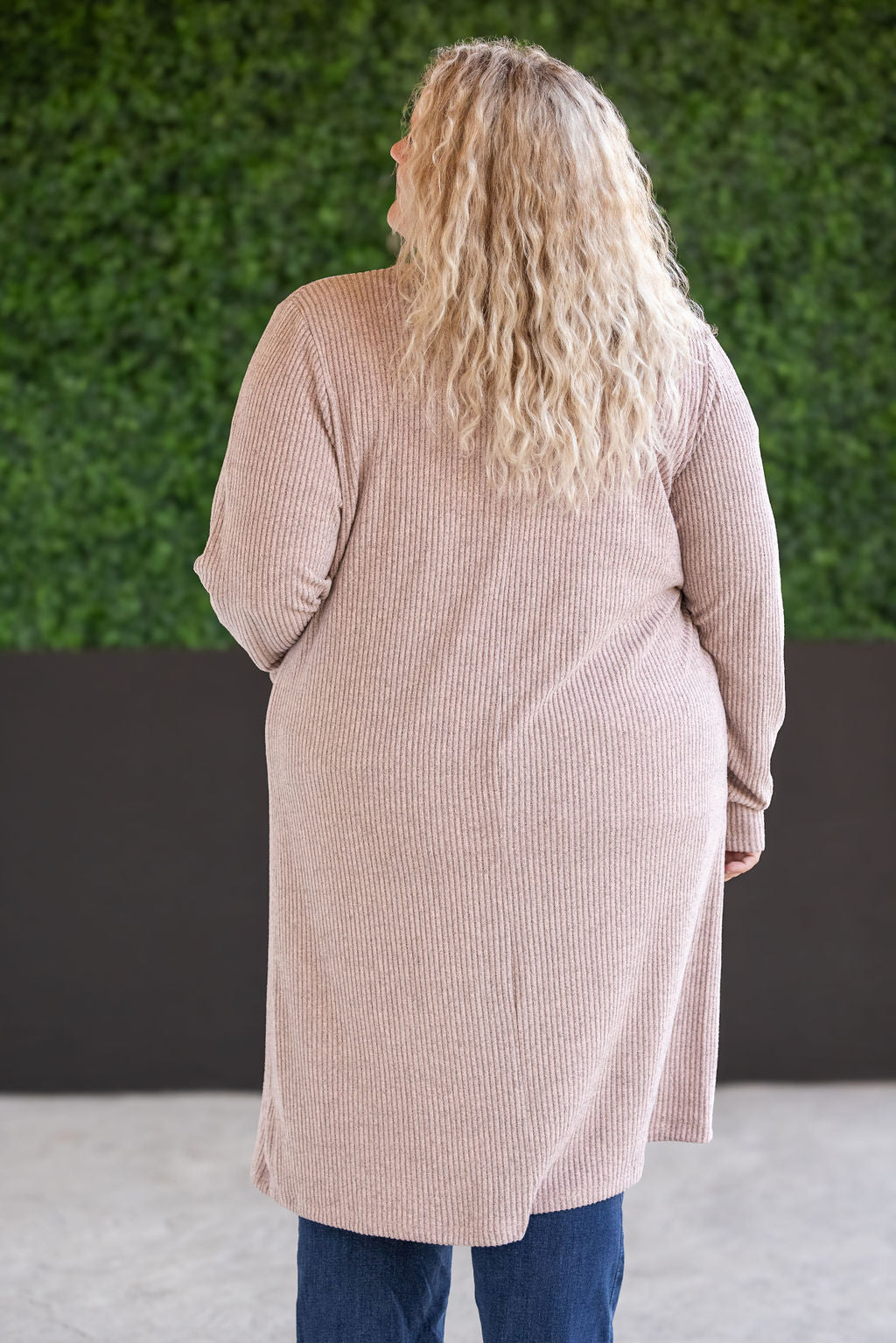 Colbie Ribbed Cardigan - Neutral Pink