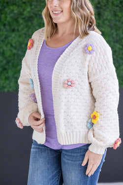 Flower Cardigan - Ivory