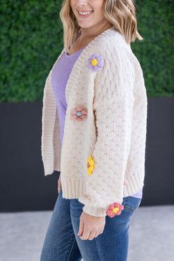 Flower Cardigan - Ivory