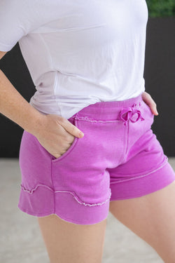 French Terry Stevie Shorts - Vivid Orchid