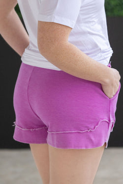 French Terry Stevie Shorts - Vivid Orchid