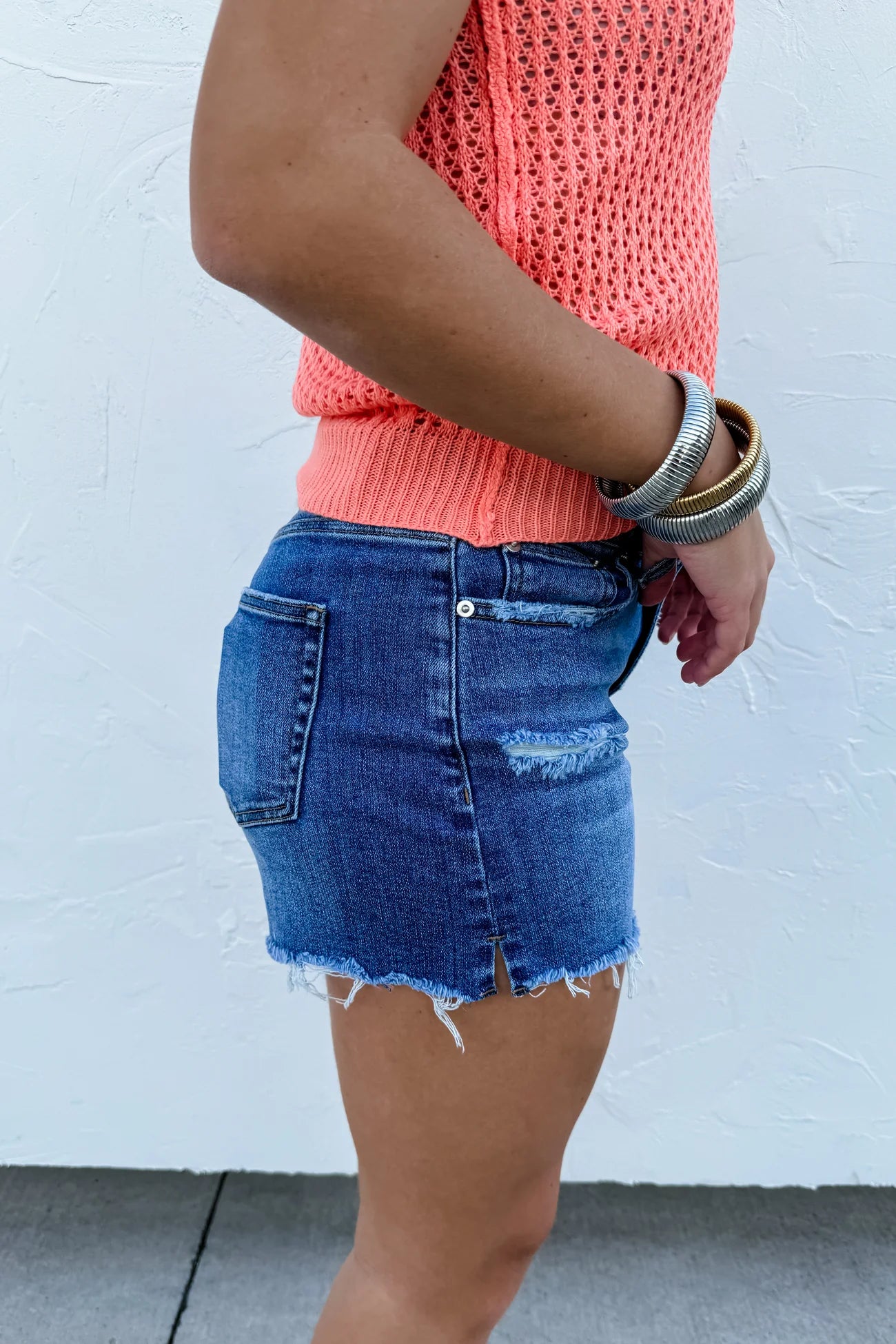 RTS ~ PLUS SIZE RIVER RAWHEM SHORT SHORTS