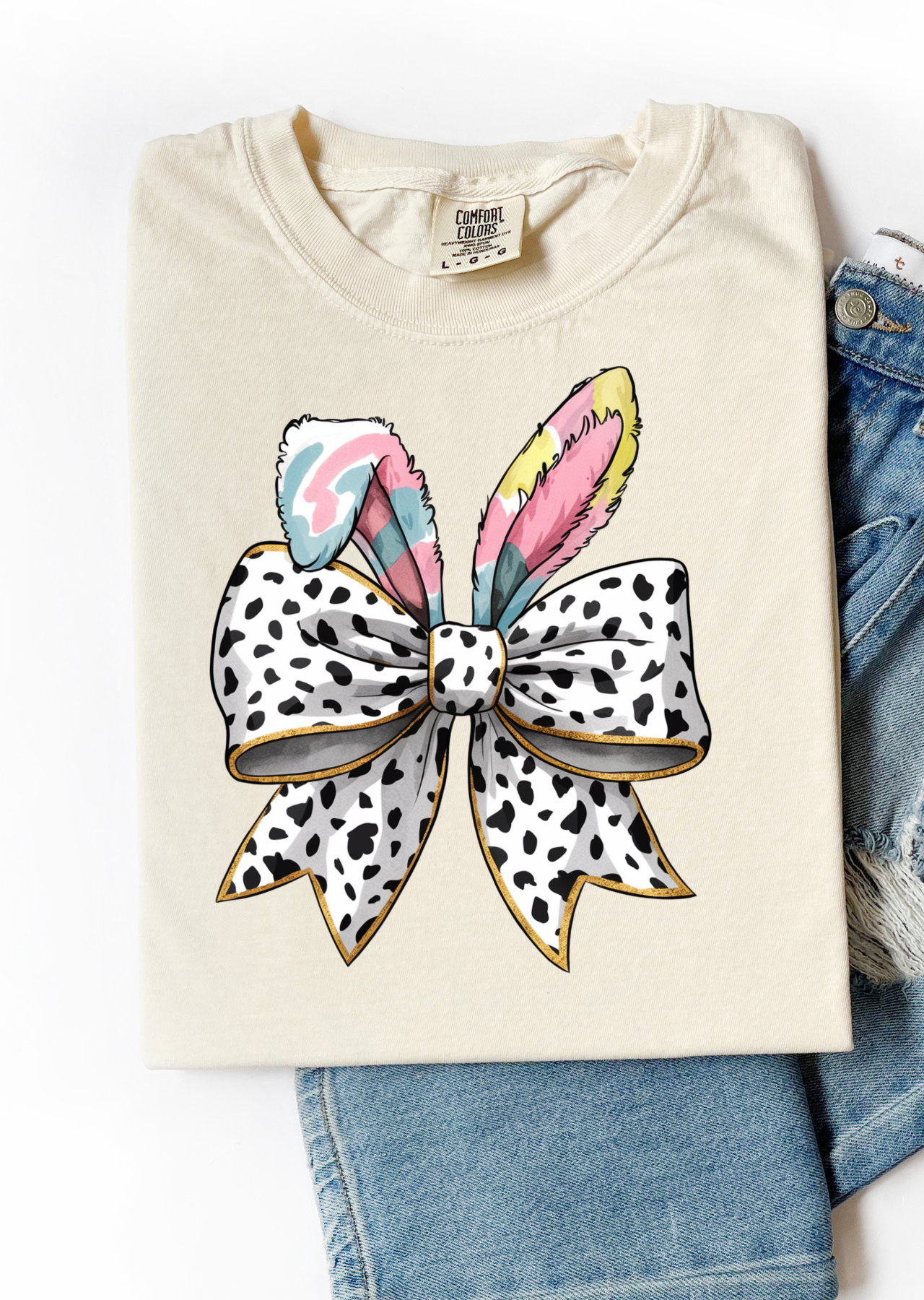 Easter Bunny Coquette Bow T-Shirt